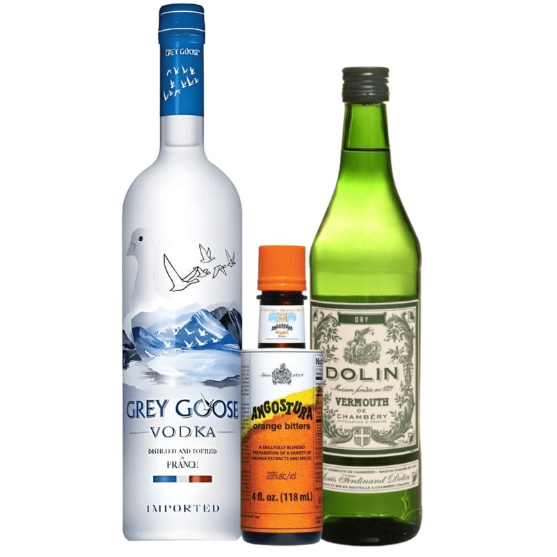 Vodka Martini Kit: Grey Goose, Dolin & Angostura Orange Bitters