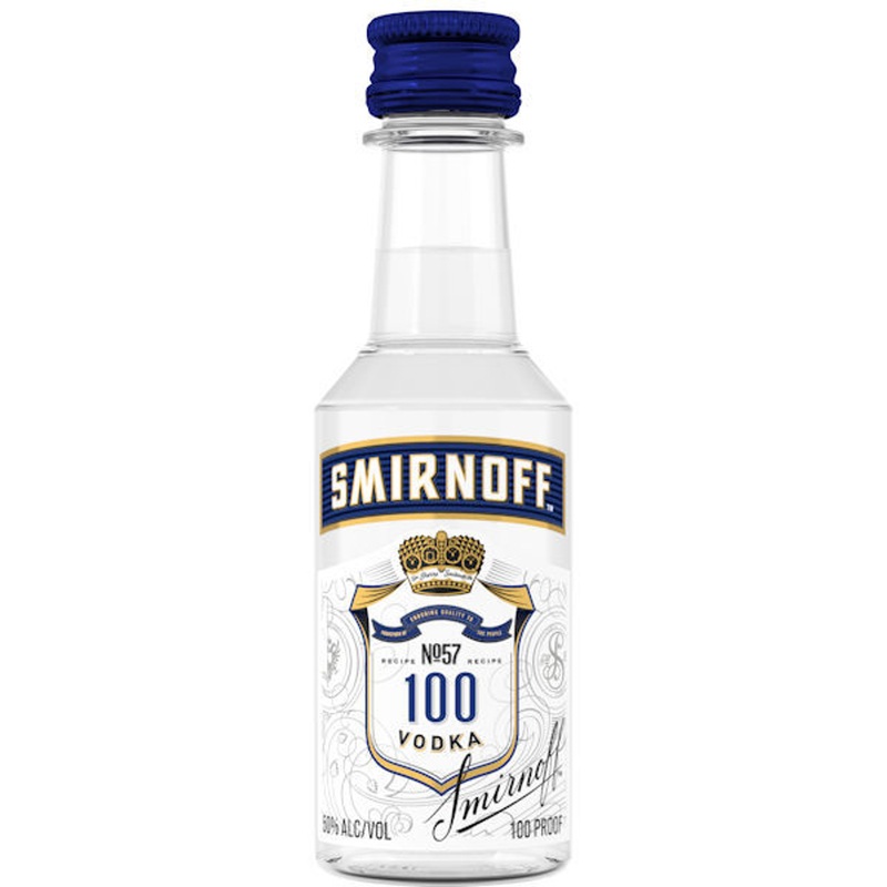 50ml Mini Smirnoff 100 Proof Vodka