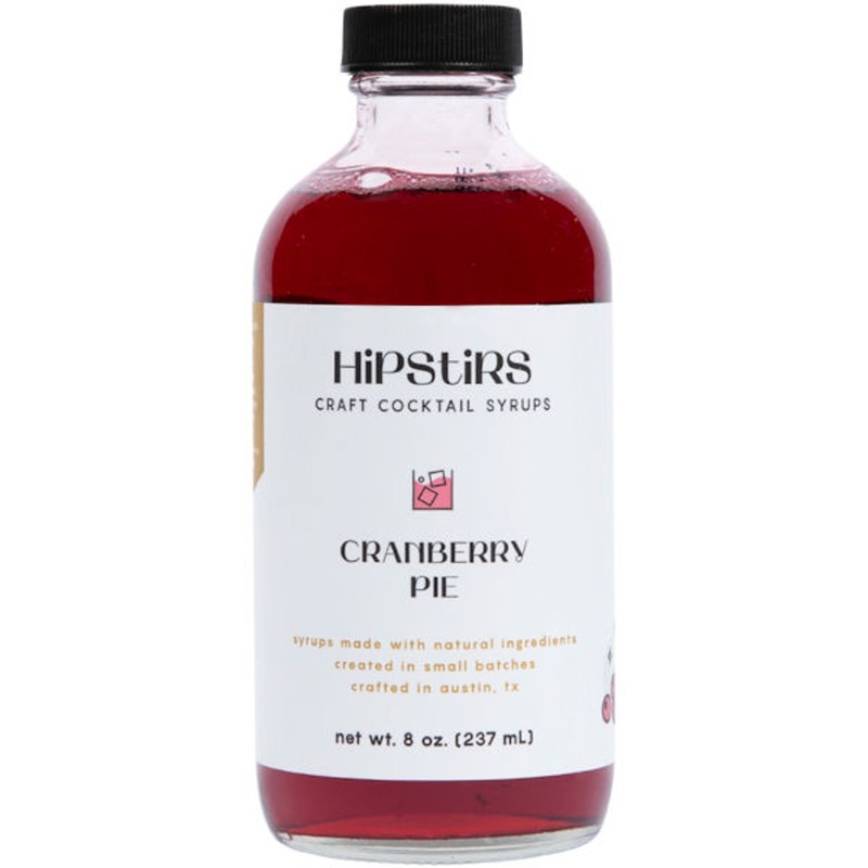HipStirs Cranberry Pie Craft Cocktail Syrup 8oz