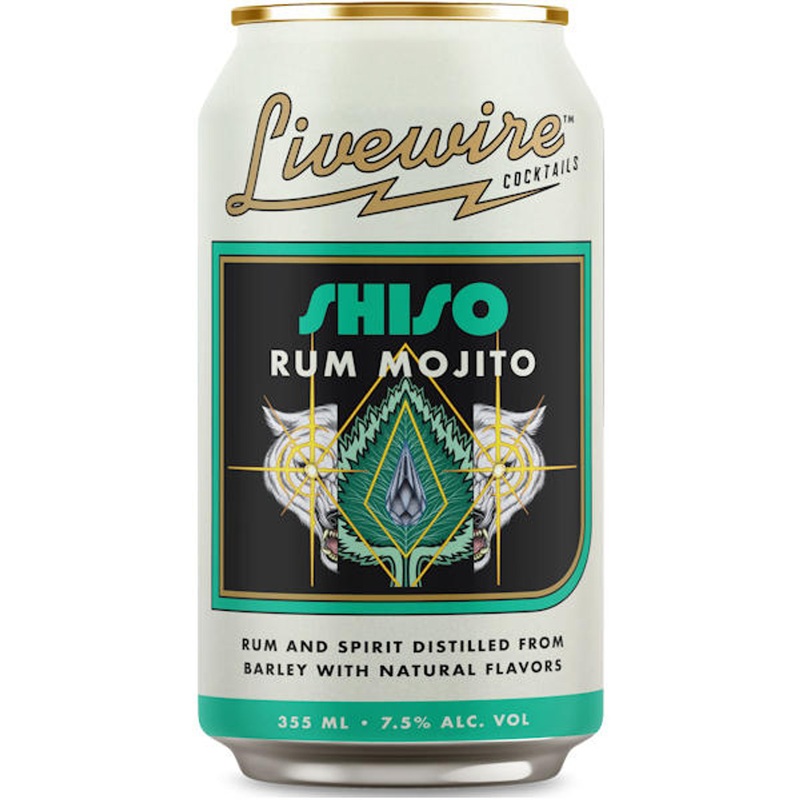 Livewire Shiso Rum Mojito Cocktail 12oz 4 Pack Cans