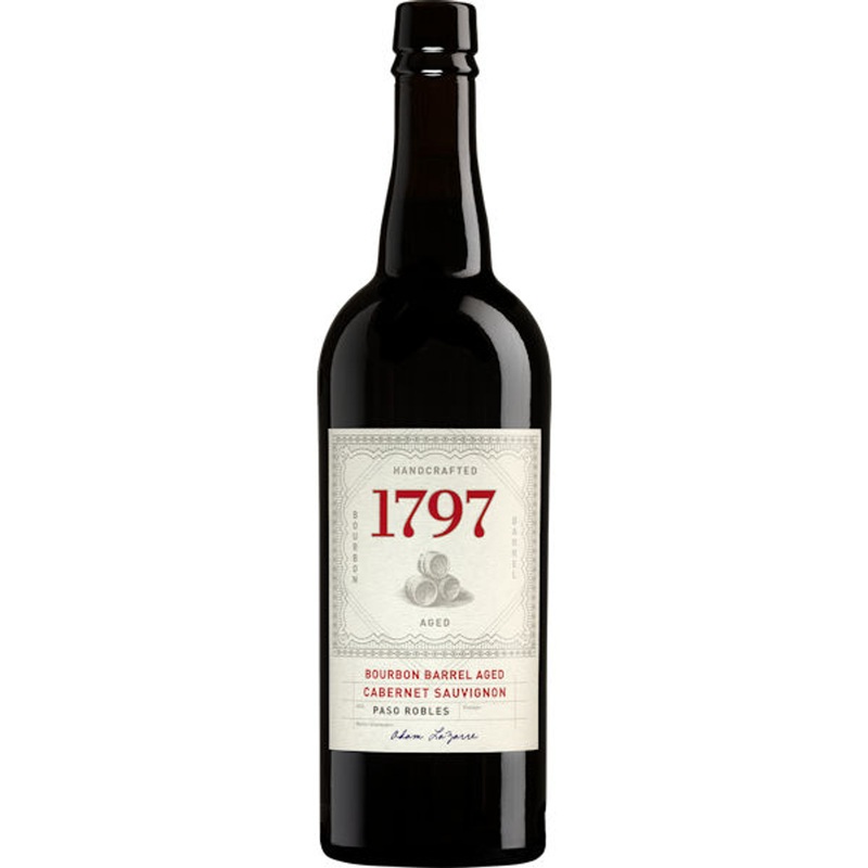 12 Bottle Case 1797 Bourbon Barrel Aged Paso Robles Cabernet 2019 w/ Shipping Included