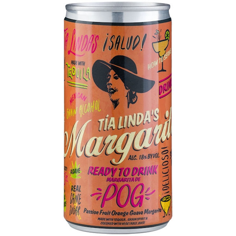 Tia Linda’s POG Margarita Cocktail Ready-To-Drink 4-Pack 200ml Cans