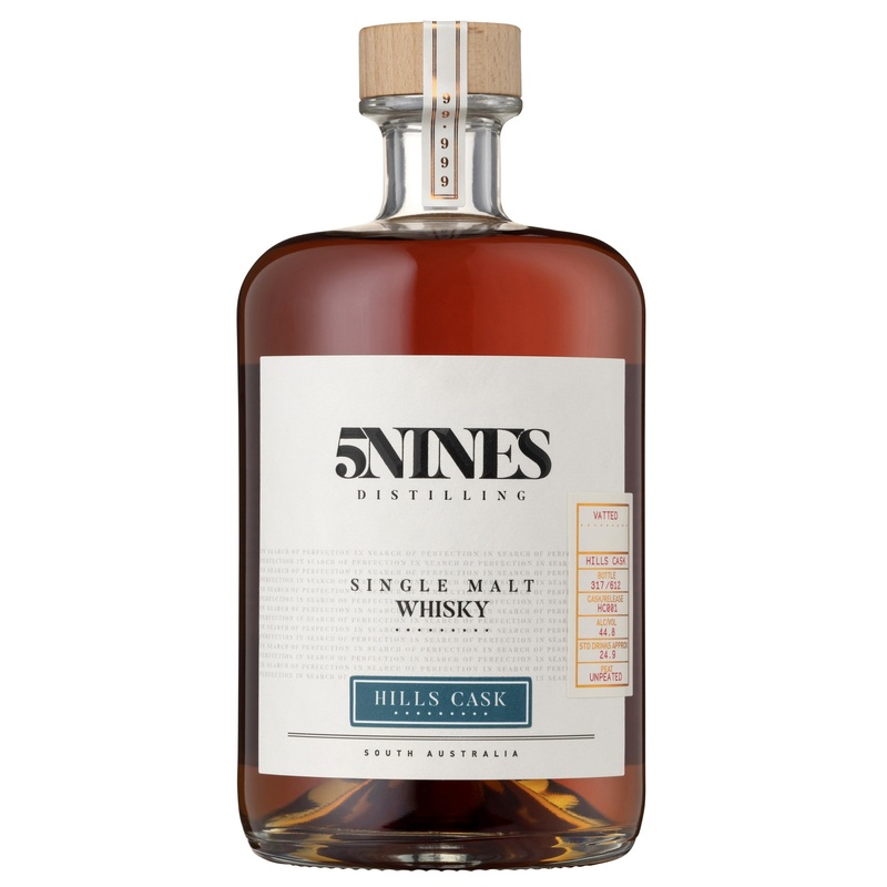 5Nines Distilling – Single Malt Whisky – Vatted – Hills Cask – HC001 45% 700ML