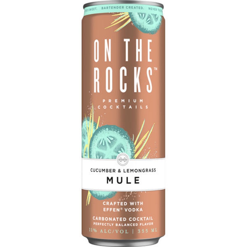On The Rocks Cucumber & Lemongrass Mule Ready-To-Drink Cocktail 355ml 4-Pack