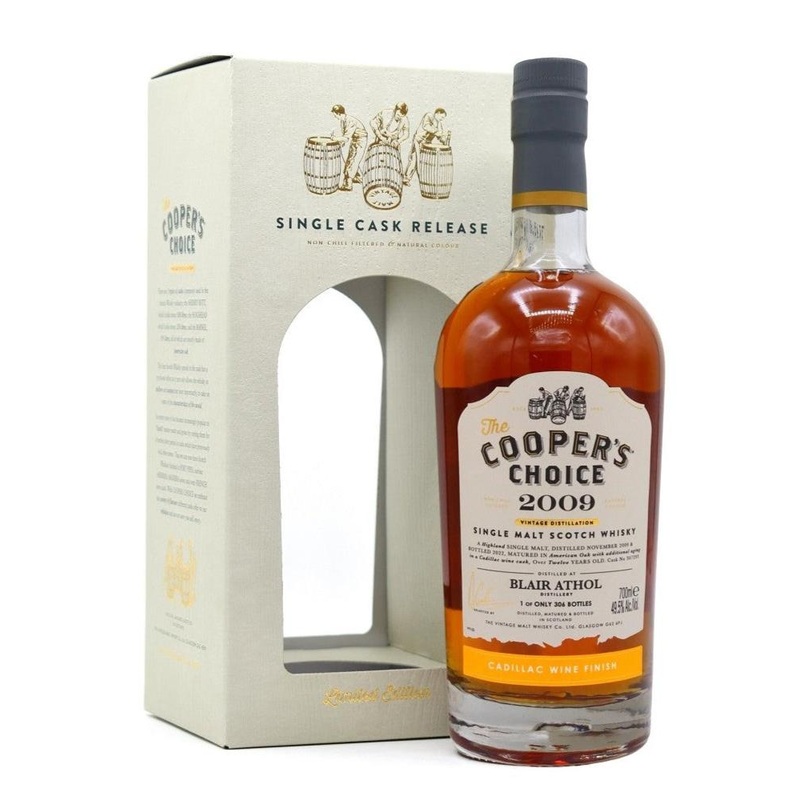 Blair Athol 2009 12 Year Old Cadillac Wine Finish Single Malt Scotch Whisky – The Cooper’s Choice 700mL