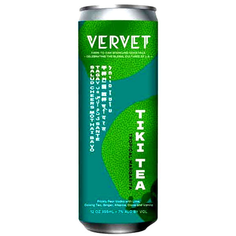 Vervet Tiki Tea Tropical Margarita Sparkling Ready-To-Drink 4-Pack 12oz Cans