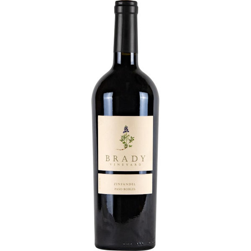 6 Bottle Case Brady Vineyard Paso Robles Zinfandel 2022 w/ Shipping Included