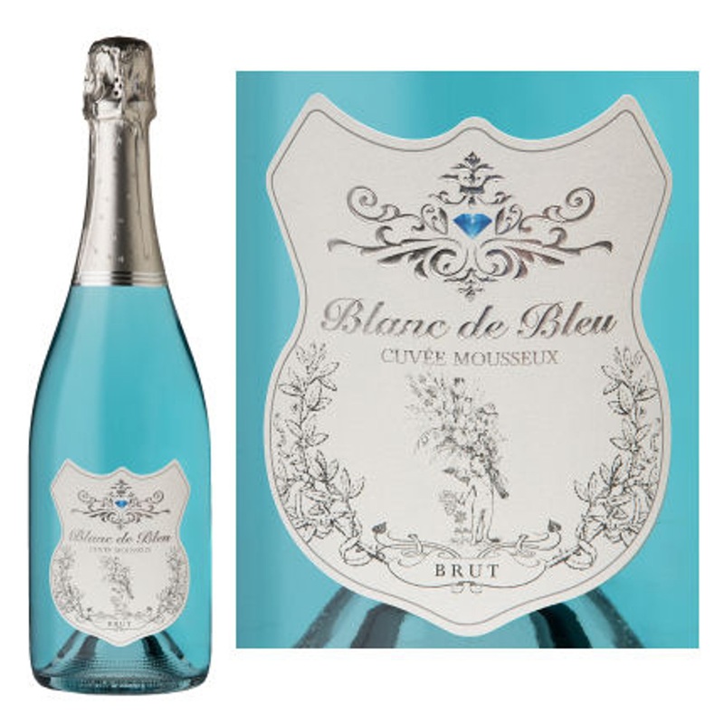 6 Bottle Case Blanc de Bleu Cuvee Mousseux Sparkling NV 750ml w/ Shipping Included