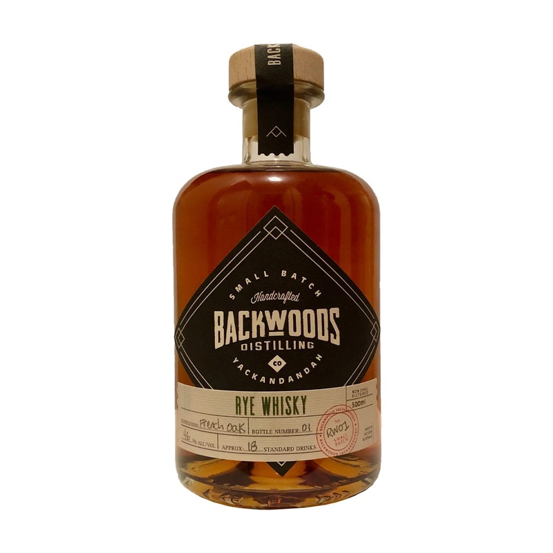 Backwoods Rye Whisky 46% 500ml Batch 2