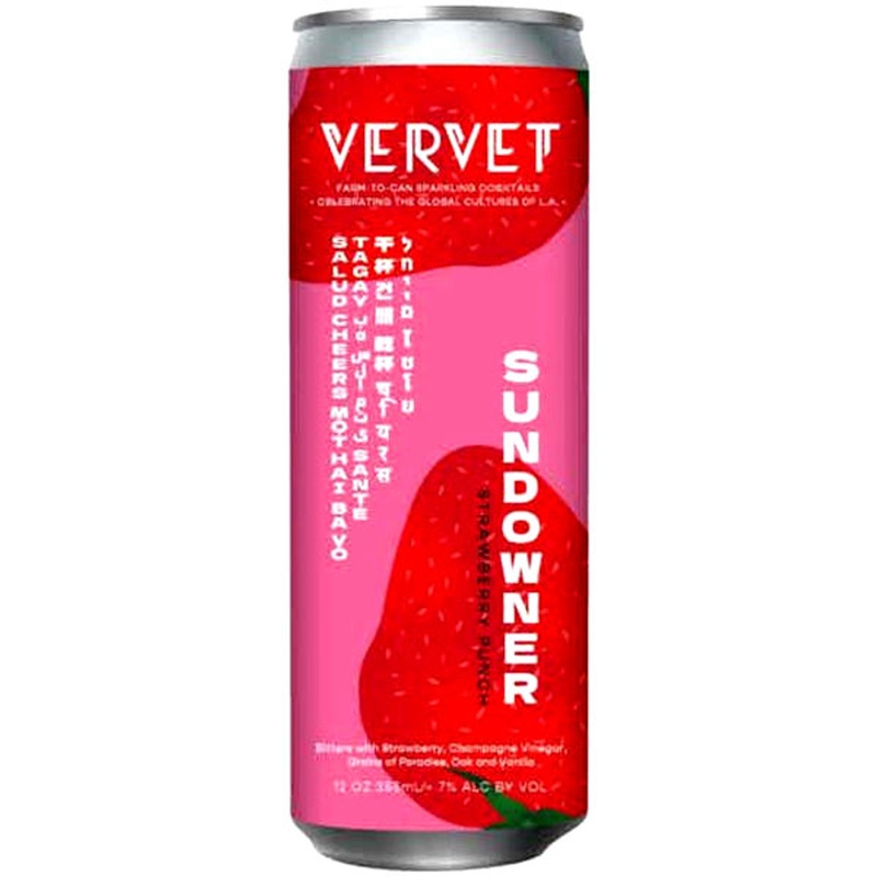 Vervet Sundowner Strawberry Punch Sparkling Ready-To-Drink 4-Pack 12oz Cans