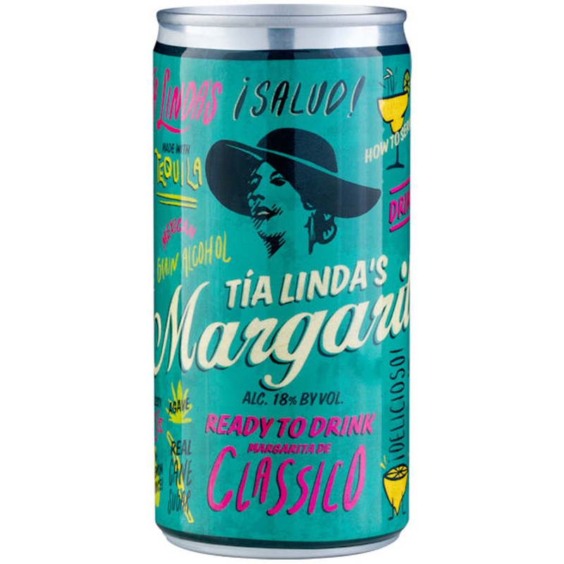 Tia Linda’s Classico Margarita Cocktail Ready-To-Drink 4-Pack 200ml Cans