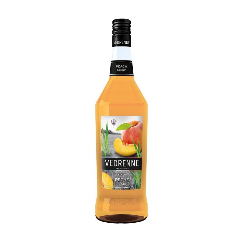 Vedrenne Peach Syrup 0% 1000ml
