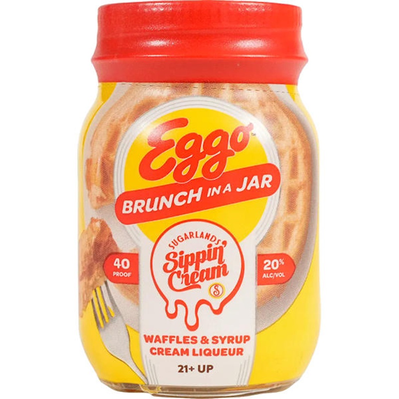 50ml Mini Sugarlands Eggo Brunch In A Jar Waffles & Syrup Appalachian Sippin’ Cream Liqueur