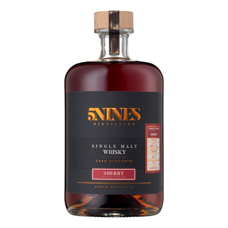 5Nines Distilling – Single Malt Whisky – Single Cask – PX Sherry Cask Strength 5ND088  59.6% 700ML