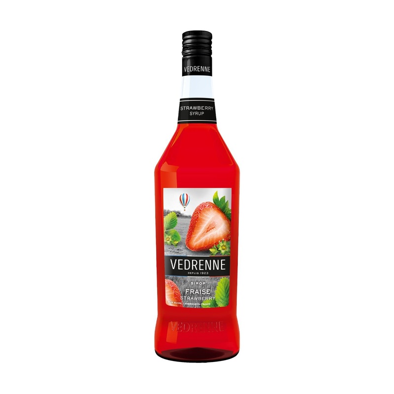 Vedrenne Strawberry Syrup 0% 1000ml