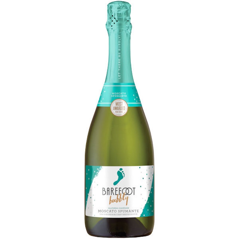 12 Bottle Case Barefoot Bubbly Sparkling Moscato Spumante NV w/ Shipping Included