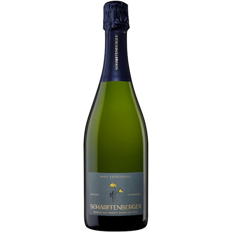 6 Bottle Case Scharffenberger Cellars Mendocino Brut Excellence Sparkling NV Rated 91WE EDITORS CHOICE w/ Shipping Included
