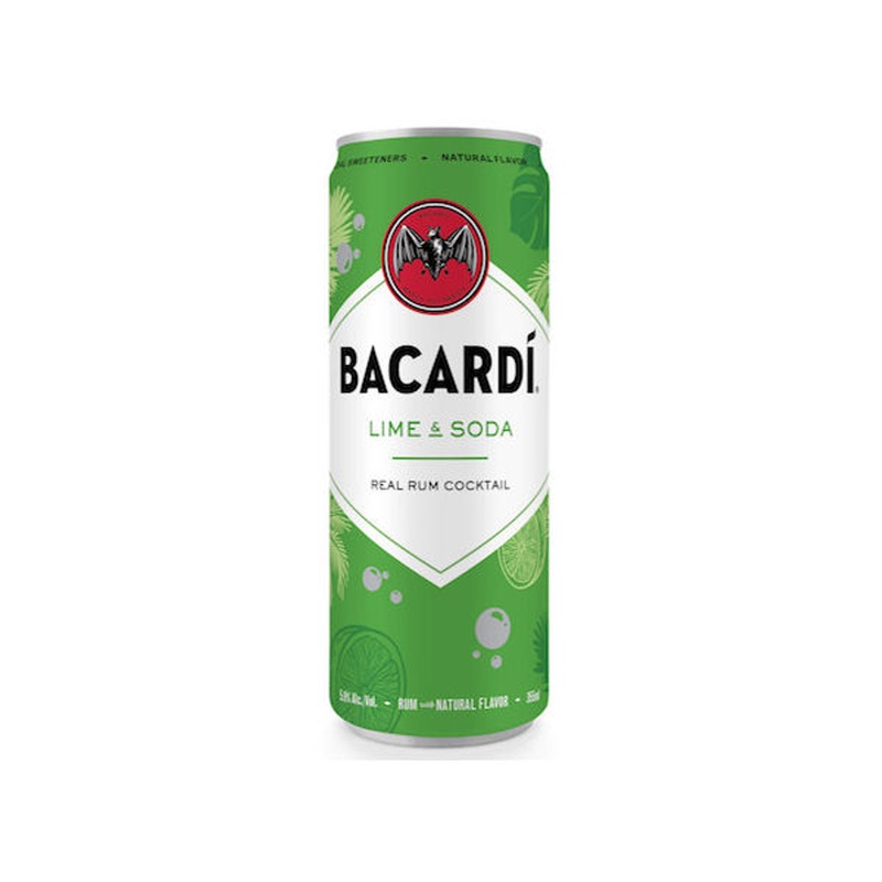 Bacardi Lime & Soda Ready To Drink Cocktail 355ml 4-Pack