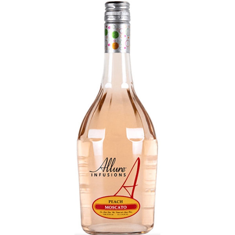 12 Bottle Case Allure Infusions Peach Moscato NV w/ Shipping Included