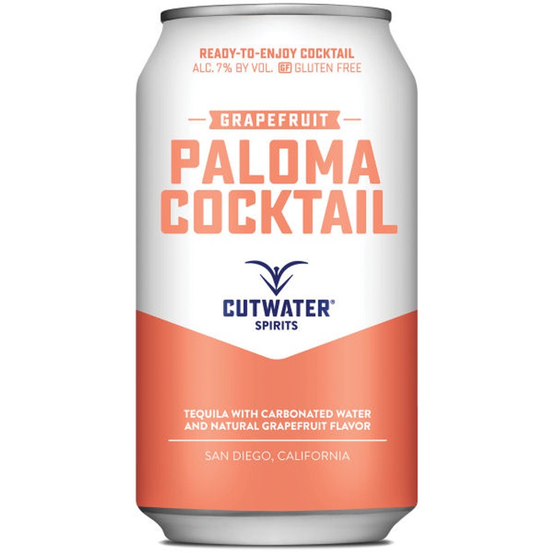 Cutwater Spirits Grapefruit Tequila Paloma Ready-To-Drink 4-Pack 12oz Cans
