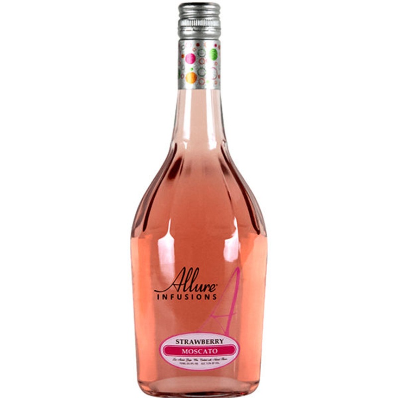 12 Bottle Case Allure Infusions Strawberry Moscato NV w/ Shipping Included