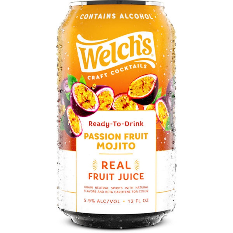 Welch’s Craft Cocktails Passion Fruit Mojito Ready-To-Drink 4-Pack 12oz Cans