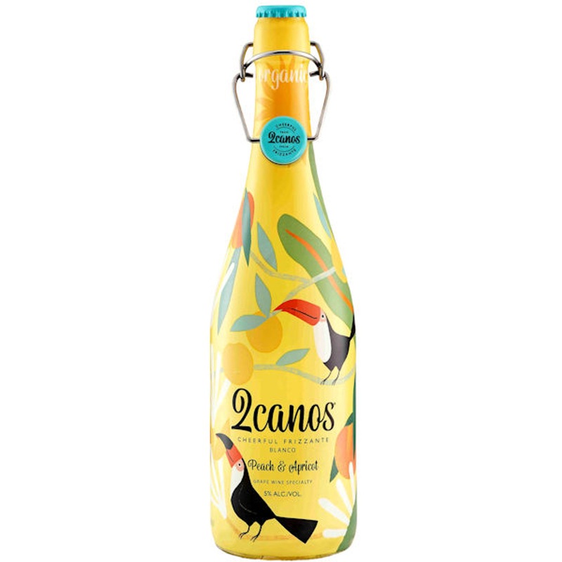 12 Bottle Case 2Canos Peach & Apricot Blanco Frizzante NV (Spain) w/ Shipping Included