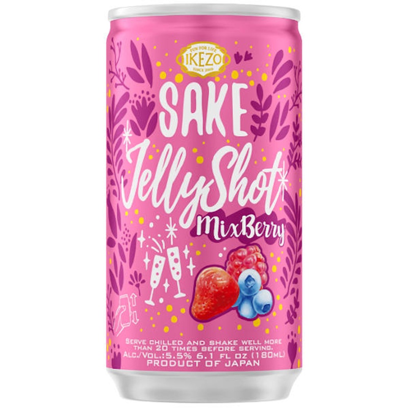 Ozeki Ikezo Mix Berry Sparkling Jelly Shot Sake 180ml Can