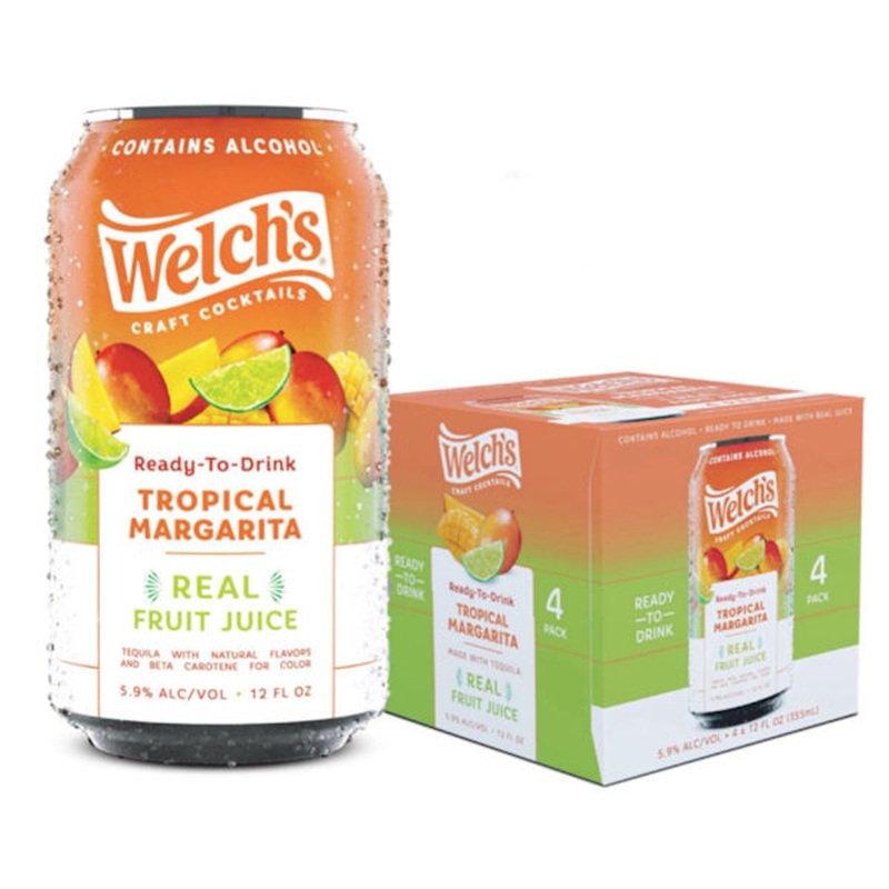 Welch’s Craft Cocktails Tropical Margarita Tequila Ready-To-Drink 4-Pack 12oz Cans